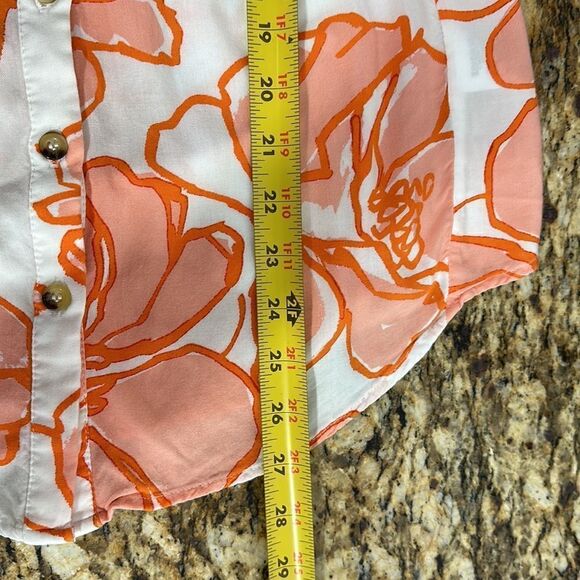 Maeve By Anthropologie Pintucked Floral Long Sleeve Button Down Shirt Size S - Picture 11 of 11